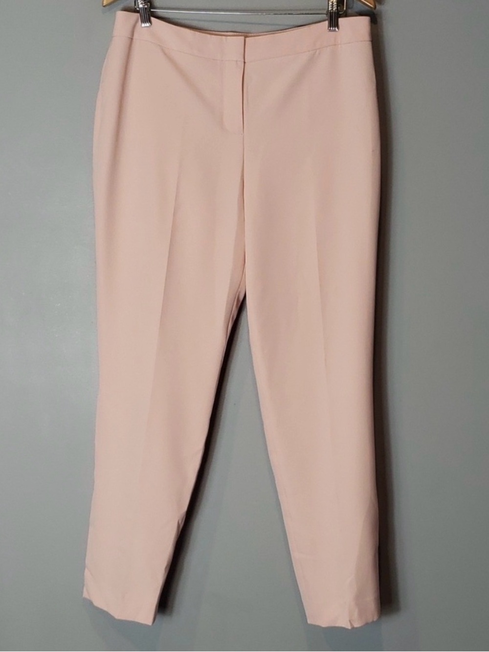 Tahari ASL Women's Tailored High-Rise Pink Ankle Cropped Pants Sz 12